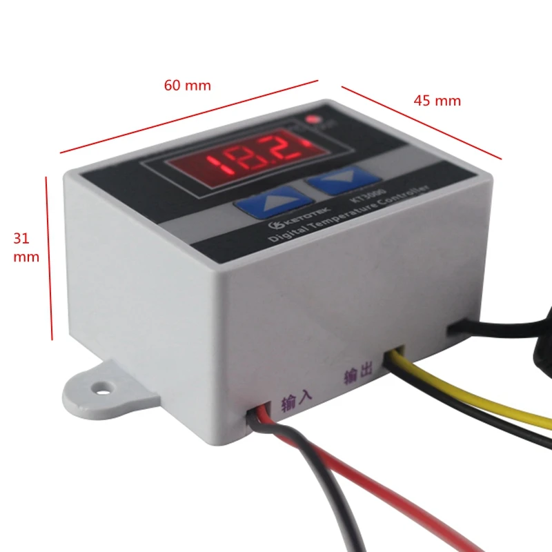 50~ 110C цифровой термостат переключатель температуры AC 220V 12V 24V 10A Микрокомпьютер регулятор температуры Термостат Регулятор