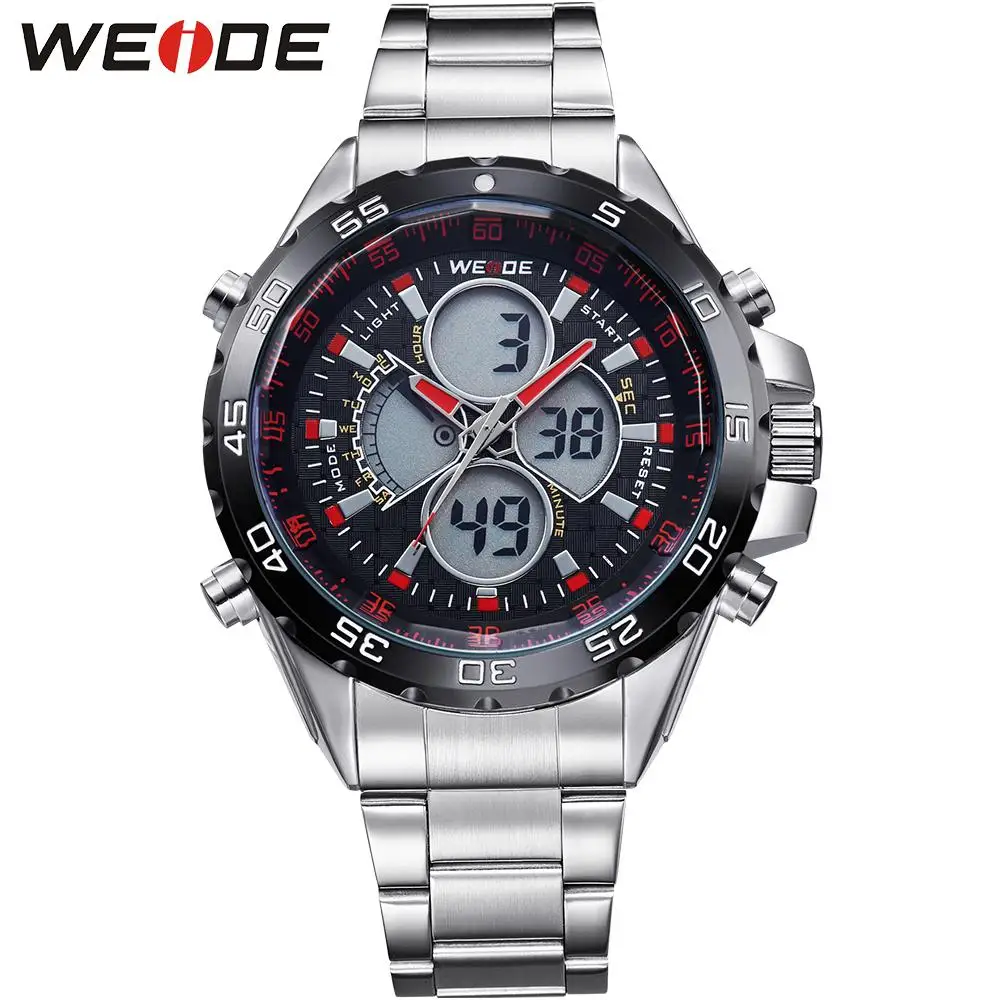 

WEIDE Military Army Watches Men Sports Military Army Business Watch Auto Date Complete Calendar 30M Waterproof Wristwatches
