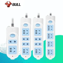

BULL Best Power Strip Socket Portable Strip Plug Adapter Multifunctional Smart Home Electronics 1.8M/3.0M 2500W 250V 10A