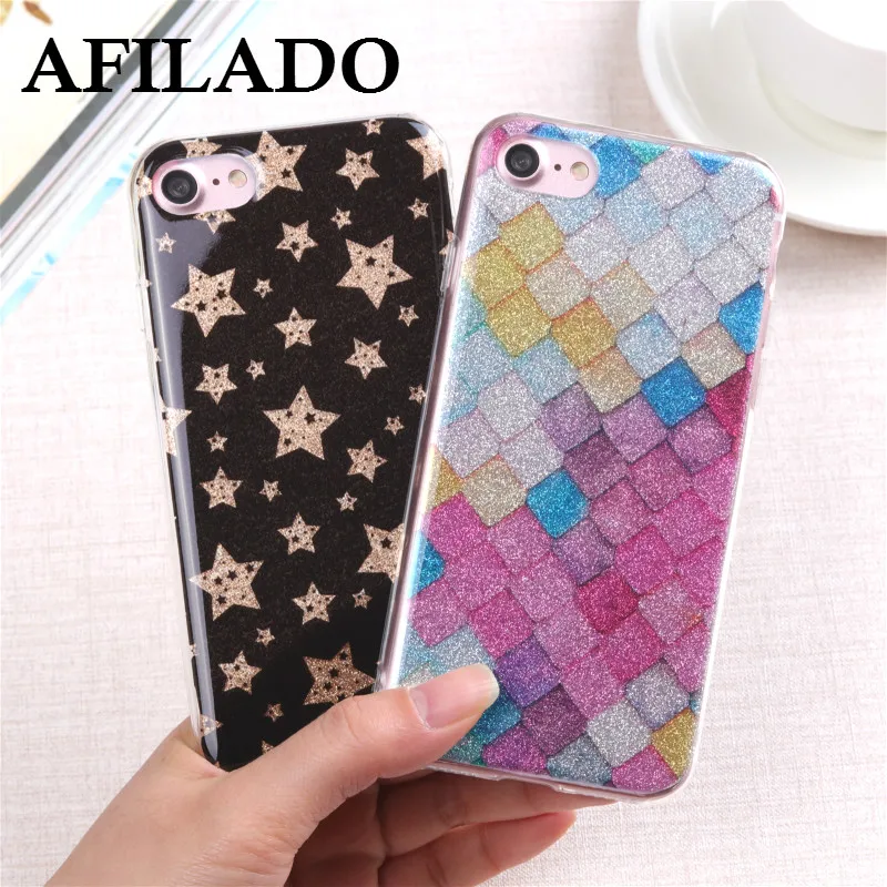 Fashion Glitter Bling Stars Diamond Soft Coque Case for IPhone 7 plus Phone Silicone Luxury Capa Cover iphone |