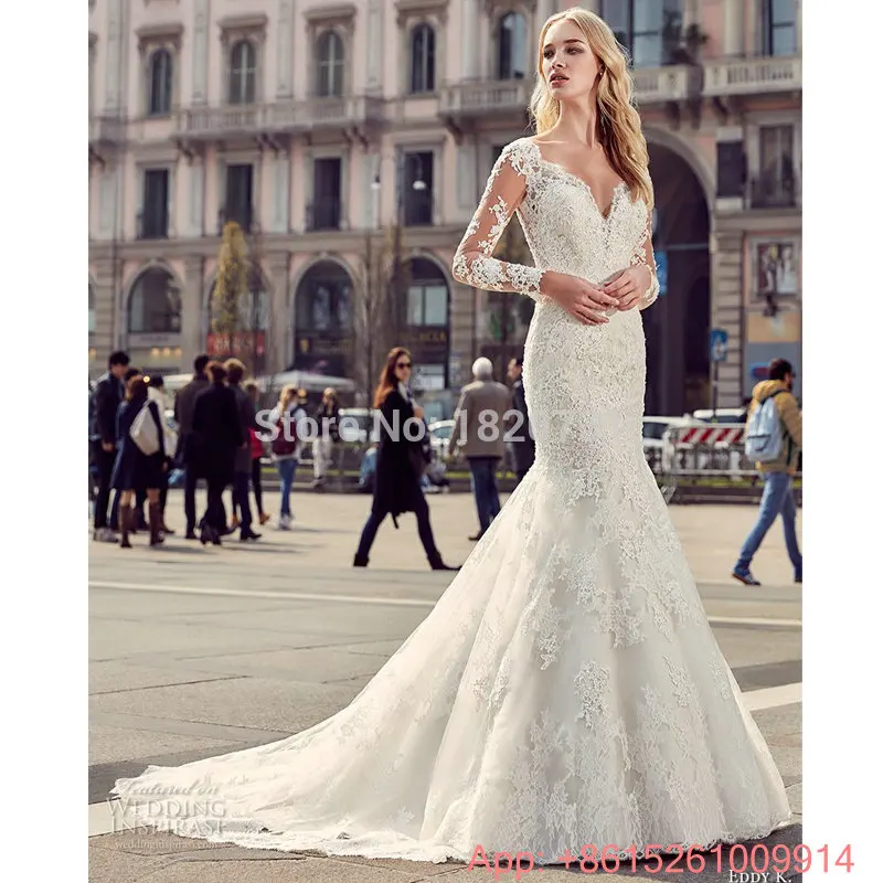rustic mermaid wedding dress