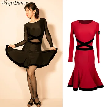 

Latin Dance dress training New style latin competition dress for women freeshipping