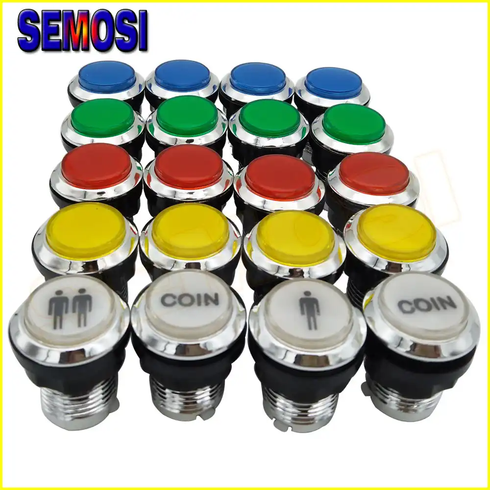 10 pcs 30mm Round Push Button Arcade Button with Switch for Arcade