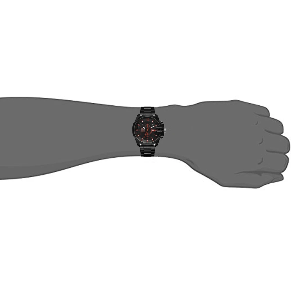 Cagarny Мужские кварцевые аналоговые часы Роскошные модные спортивные наручные часы водонепроницаемые черные мужские часы из нержавеющей стали часы Relogio Masculino