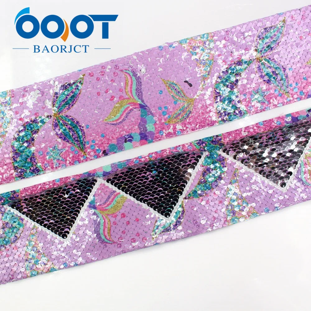 OOOT BAORJCT I-19410-902, печать блесток Блестящий мультфильм 3 ''ленты DIY банты аксессуары Свадебная вечеринка украшения 2y