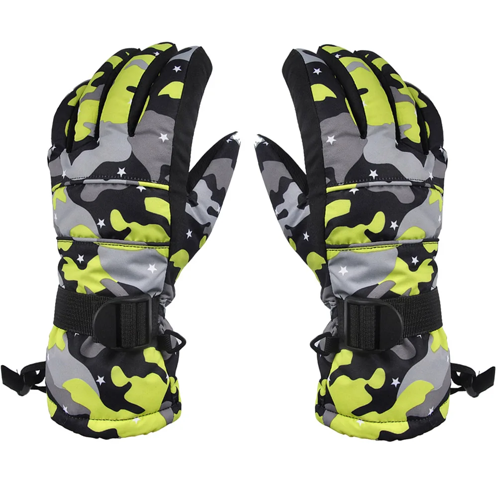 Зимние лыжные перчатки унисекс для взрослых мужчин и женщин, утолщенные теплые Нескользящие мужские перчатки, водонепроницаемые перчатки для катания на сноуборде и лыжах