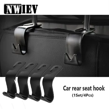 

NWIEV 4Pcs Multi-purpose car rear seat hook For Lada Granta Vesta Volvo XC60 S60 XC90 V70 Peugeot 307 206 207 407 508 2008 406