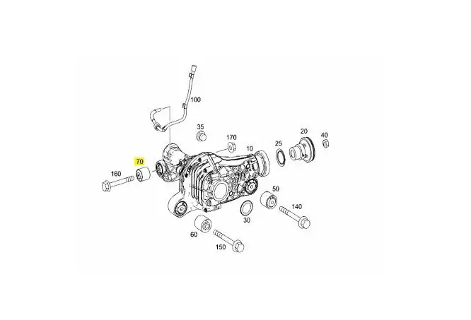 Montura diferencial de buje para Mercedes W166, W164, ML320, ML350, GL350, GLE350, GLE400, 1663330600, 1 unidad