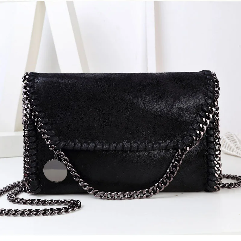 Известный дизайнер для женщин крошечные сумочки через плечо дневной клатч черная цепочка Вечерние Сумки из искусственной кожи сумки-мессенджеры LH7204 - Цвет: Black