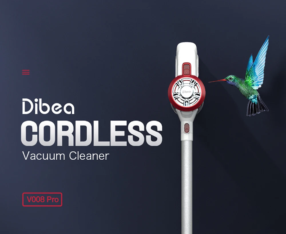 Dibea V008 Pro 2-в-1 17000 Pa ручной беспроводной пылесос Сильный всасывания пыли вакуумного насоса очиститель пылесборник аспиратор