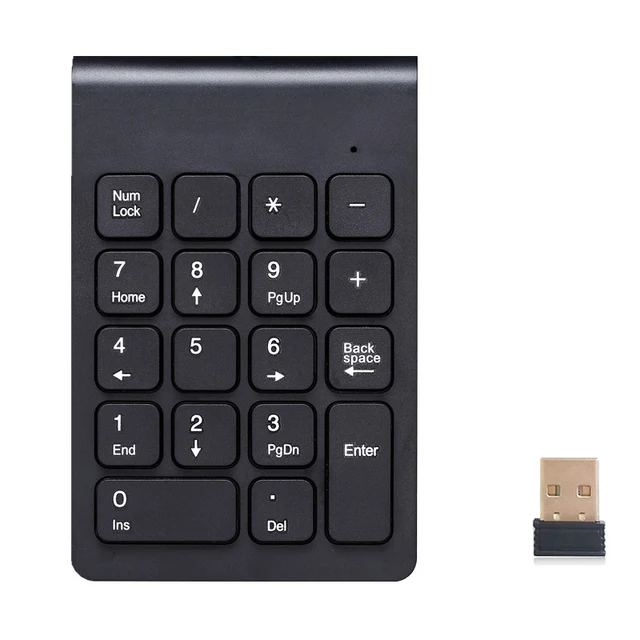 2.4G Wireless Ultra Slim Numeric Keypad 18 Keys With Mini USB Receiver Auto Sleep Mode New Pro Numeric Keyboard For PC Desktop 2.4G Wireless Ultra Slim Numeric Keypad 18 Keys With Mini USB Receiver Auto Sleep Mode New Pro Numeric Keyboard For PC Desktop