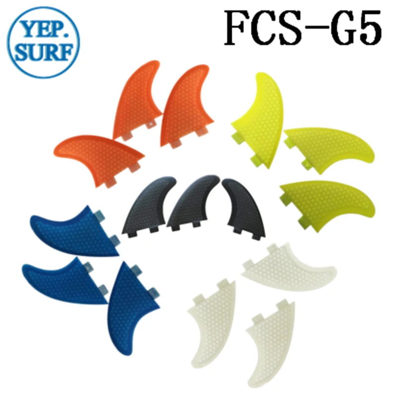 Плавники для серфинга FCS G5 размер сотовые плавники из стекловолокна синего цвета для серфинга FCS G5 плавники для серфинга