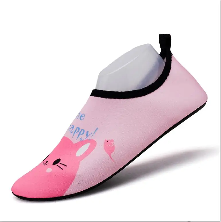 UncleJerry/водонепроницаемая обувь с героями мультфильмов для мальчиков и девочек; Детская Повседневная пляжная обувь; детская эластичная обувь; домашняя обувь - Цвет: Pink