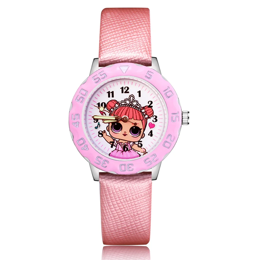 

Brand Fashion Cartoon Cute Pretty Children Watches Kids Student Boys Quartz Leather Strap Watch Girls Gift Clock Montre Enfant