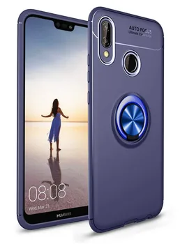 

Stand case Silicone with Ring for Huawei P20 Lite Blue