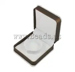 Шт. 1 шт. картонная коробка для браслетов с вельветом квадратная коричневая подарочная упаковка 90x96x40 мм