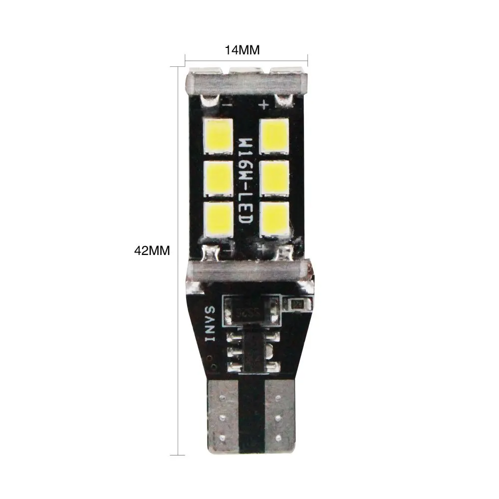 2 шт. Автомобильные светодиодные лампы Canbus T10 CANBUS 15SMD 3535 168 501 W5W 12 В 24 В|w5w 2pcs|car lightbulb