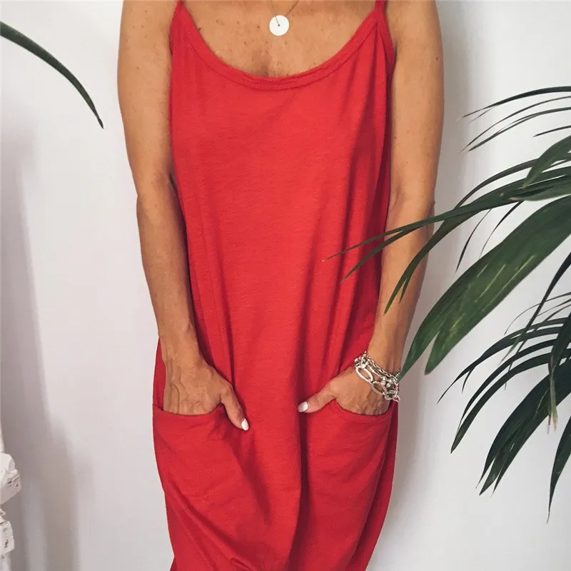 Women Sexy Spaghetti Strap Sleeveless Wide Leg Jumpsuit Summer Elegant Solid Casual Rompers Pockets Playsuits Loose Overalls Women Sexy Spaghetti Strap Sleeveless Wide Leg Jumpsuit Summer Elegant Solid Casual Rompers Pockets Playsuits Loose Overalls