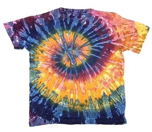 PETITE MARTI  GRA TYE DYED TEE SHIRT unisex SIZE LG hippie tie dye NEW PET03