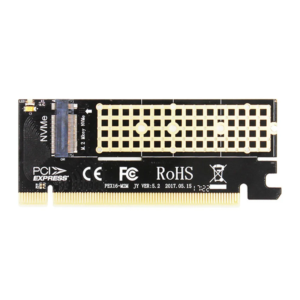 

M.2 NVMe SSD Adapter M2 to PCIE 3.0 X16 Controller Card M Key Interface Support PCI Express 3.0 x4 2230-2280 Size M.2 FULL SPEED