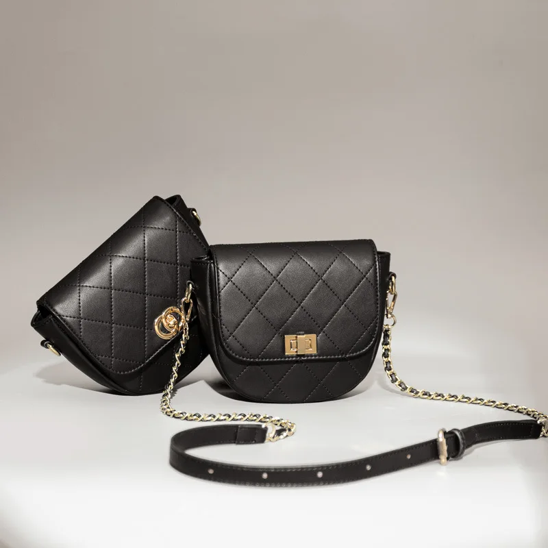 

Brand Ladies Small Saddle Bag Diamond Lattice Thread Fashion Purse Shopping Party Coin Women Messenger Shoulder Crossbody Bags