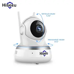 Hiseeu FE1 1080P 2MP WiFi ip-камера видеонаблюдения P2P Домашняя безопасность с двойным усилением антенна облачная TF карта хранения