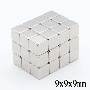 

50pcs 9 * 9 * 9mm N35 neodymium magnet large square cube neodymium iron boron magnetic rare earth magnet jewelry magnet 9X9X9 mm