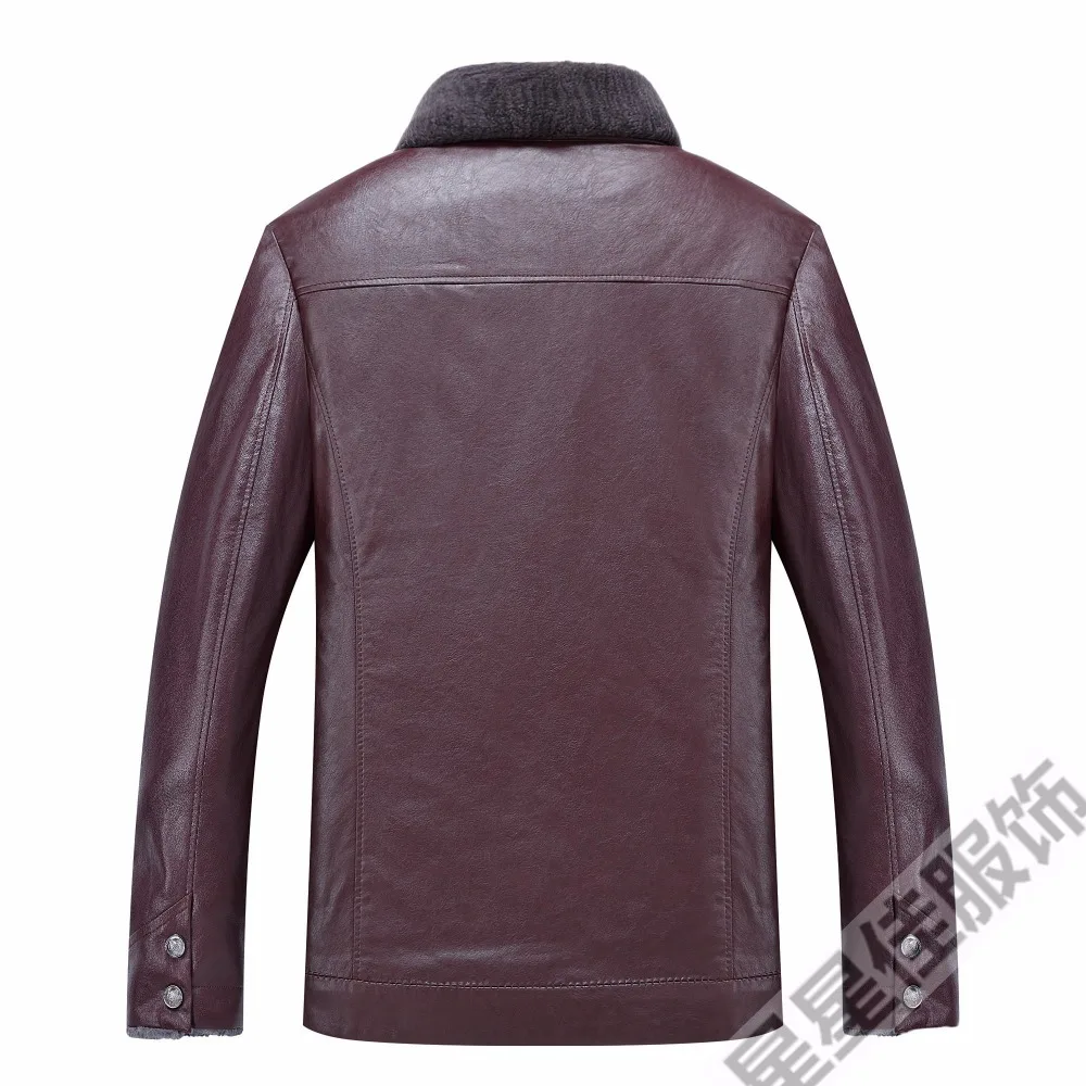 Большие размеры 8XL 6XL, зимние мужские Куртки из натуральной кожи, брендовая одежда, винно-красные, черные куртки из овчины и пальто с шерстяным воротником