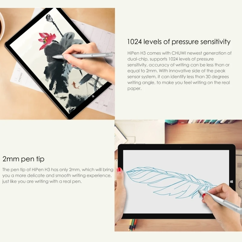 Емкостный планшет, ручка с двумя чипами, нажимной стилус, ручка для chuwi Hi13, HiPen H3, планшетный ПК, автоматический режим сна, активный стилус, почерк