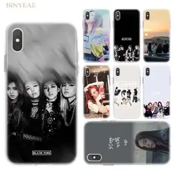 Черный Розовый KPOP мягкий прозрачный ТПУ телефон случаях Coque Shell для Apple iPhone X XR Xs Max 8 7 6 6s плюс 5 5S SE