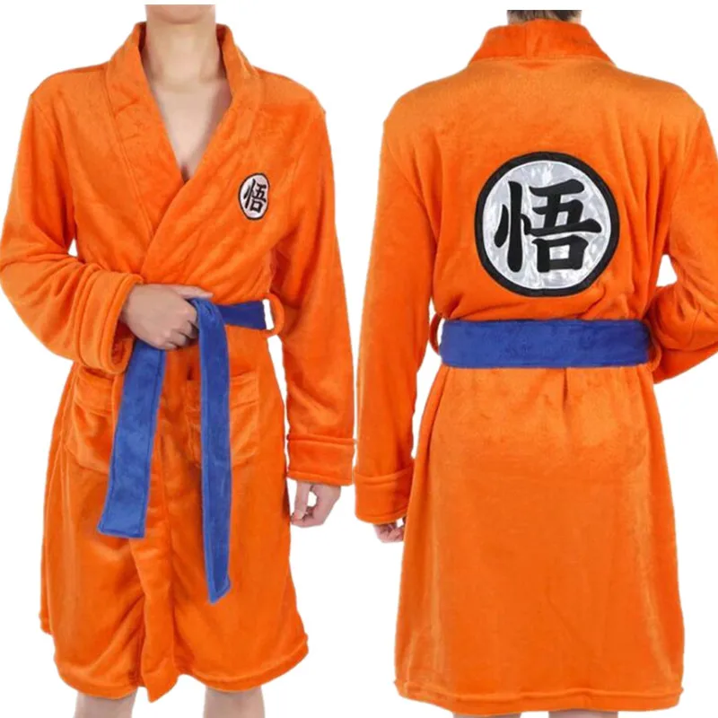 Японское аниме Dragon Ball ночной халат Косплей костюмы Сон Гоку какаротто коралловый флис одежда для отдыха халат для фанатов лучший подарок