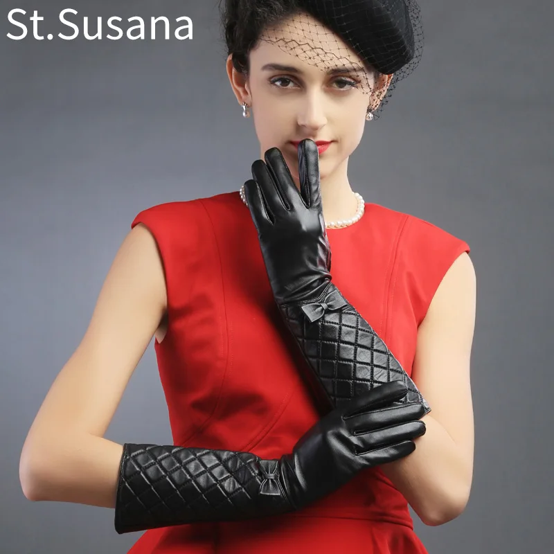 2017 autumn winter women Ladies touch screen gloves opera party