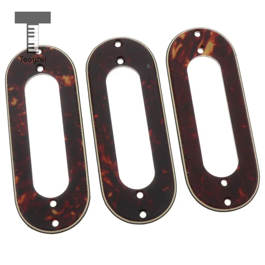 3pcs Metal Single Coil Pickup Mounting Ring for ST Style Guitar Replacements 10.5 x 4cm