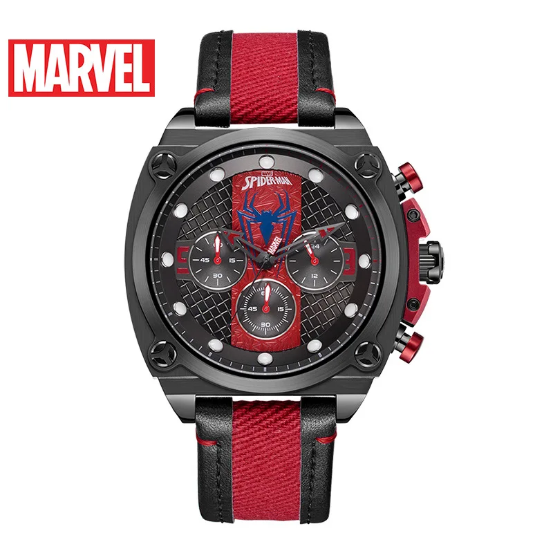 

MARVEL Disney Men Watch Luxury Quartz Leather and Stainless Steel Mens Watch Boys Watches Fashion Sport 5Bar Male Watch