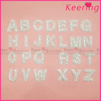 

Keering A Set Of Beaded Rhinestone Iron On Letters Patches For Clothes E42527
