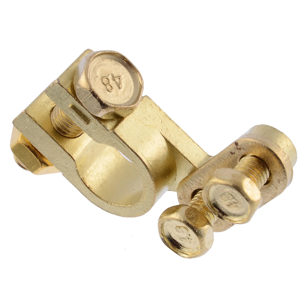 New Arrival 2Pcs 35mm Positive 34mm Negative Gold Plated Universal Car Battery Terminals Accessories