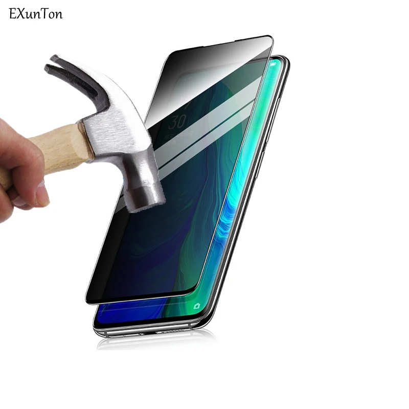 

EXUNTON Anti Spy Tempered Glass for OPPO Reno Z 10XZoom Privacy Screen Protector for Reno Z 10X Zoom Anti Glare Protective Film