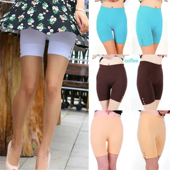 

New Fashion Womens Ladies Summer 1/2 shorts Skinny Sheath Trousers Solid Casual Button High Waist
