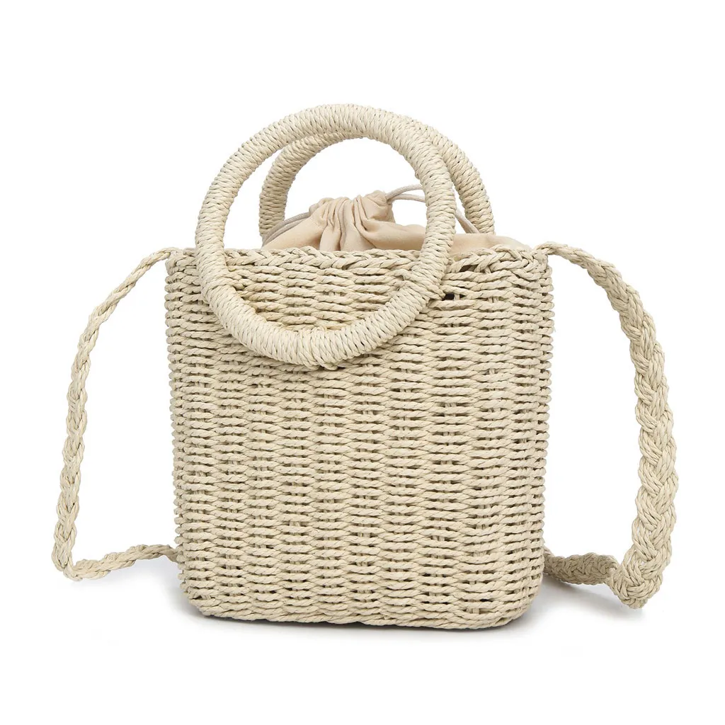 

Handbag Women's Fashion pure Color Versatile Handbag Straw Woven Bag new elegant Female shoulder bag dropship 7.633