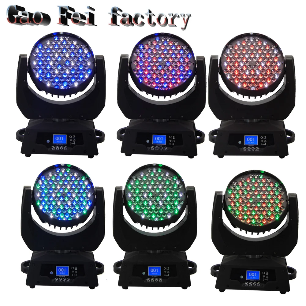 

6 Pack 108x3 CREE Led Moving Head Beam Light RGBW Color Fan Cooling DMX 16 Channels 400W
