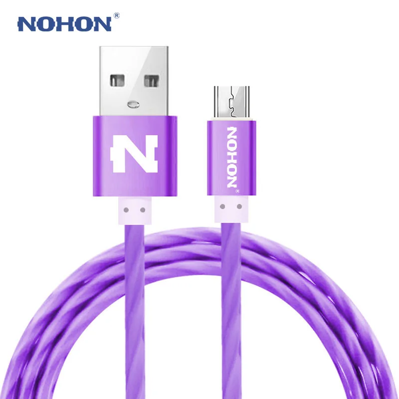 NOHON Micro USB кабель быстрое зарядное устройство кабели для samsung Xiaomi lenovo huawei Nokia мобильный телефон Быстрая зарядка USB кабель Microusb