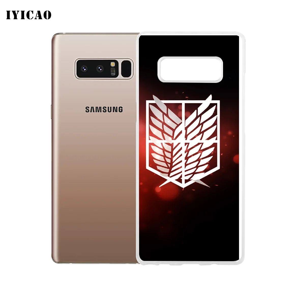 IYICAO атака на Титанов логотип мягкий силиконовый чехол для телефона Samsung A5 A6 Plus A7 A8