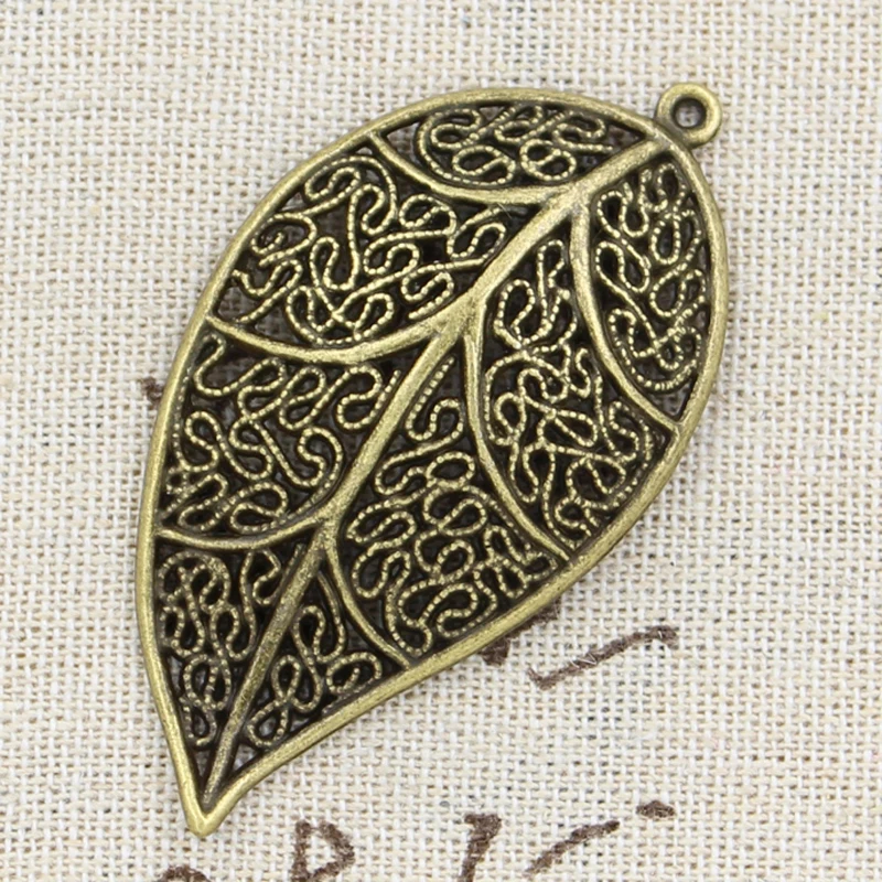 

2pcs Charms tree leaf 57x31mm Antique Making pendant fit,Vintage Tibetan Bronze,DIY bracelet necklace