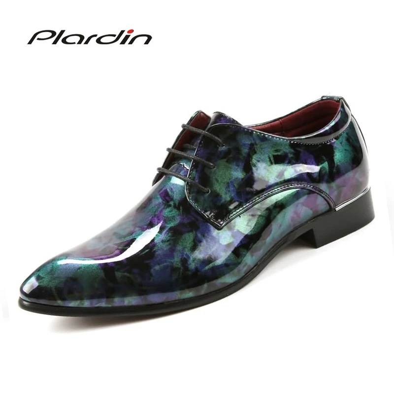 Plardin font b Men b font Genuine Leather Boots Winter Snow Boots Fashion Platform Carved Oxford