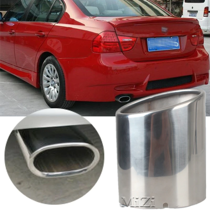 1pcs Car Exhaust Muffler Tip Pipes Stainless Steel For BMW E90 E91 E92