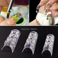 70 шт+ коробка французский стиль накладные ногти Цветная глазурь модель ногтей/прозрачный кристалл форма