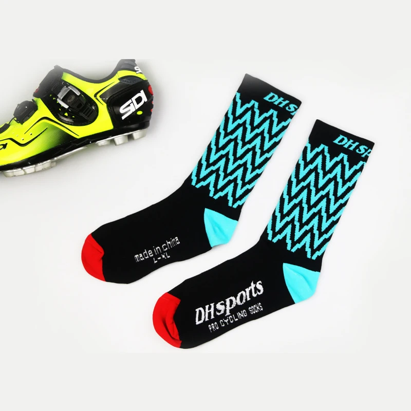 DH спортивные мотоциклетные носки пропускающие воздух, мягкие тонкие спортивные носки высокого качества для гонок, бега, рыбалки, MTB велосипеда для мотокросса велоспорта носки - Цвет: QTWZ06B