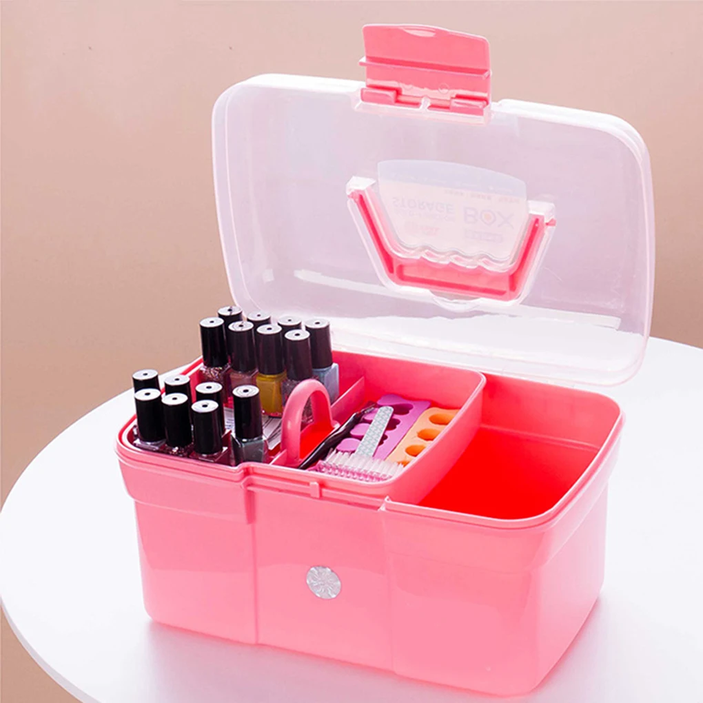 2018 New Hand-held Desktop Storage Box Plastic Scissors Makeup Organizer Jewelry Nail Polish Pen Container Manicure Tool Case 2018 New Hand-held Desktop Storage Box Plastic Scissors Makeup Organizer Jewelry Nail Polish Pen Container Manicure Tool Case