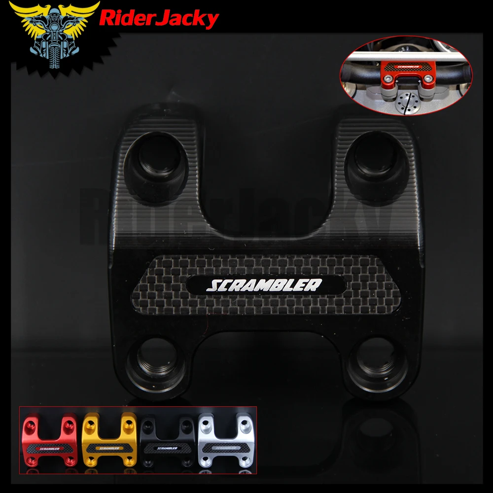 RiderJacky D28MM Мотоцикл с ЧПУ руль зажим Кронштейн для Ducati Scrambler F. T. Таиланд 800