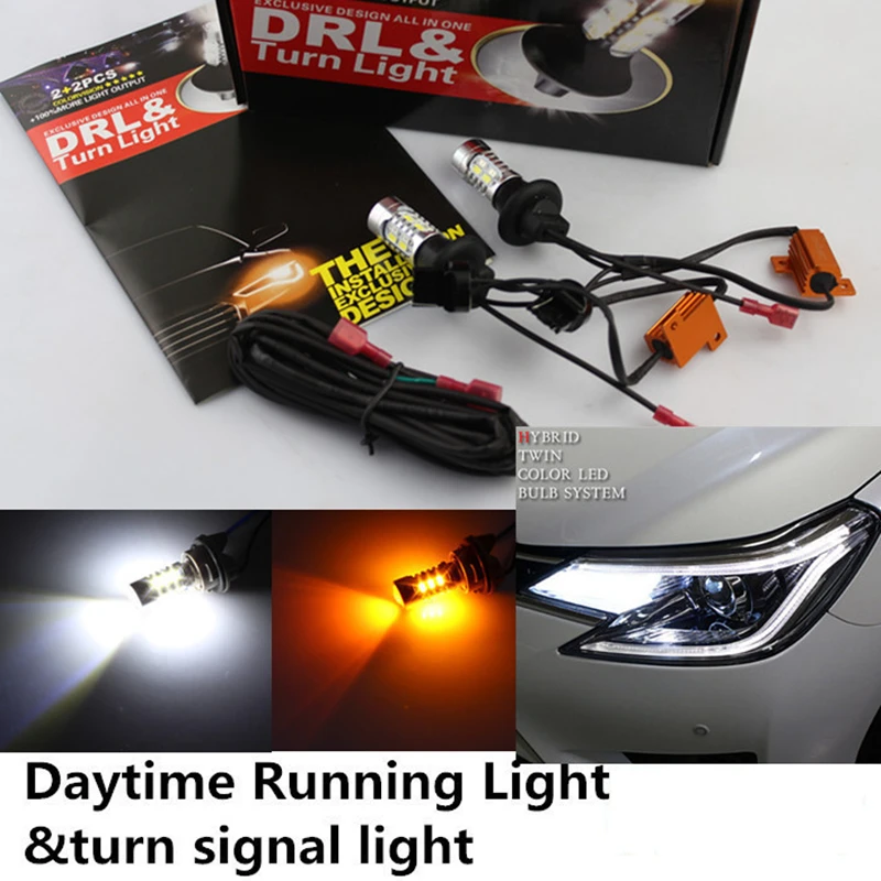 

Tcart Free shipping 2pcs PY21W Bau15s For Kia Rio k3 for LED Daytime Running Light&turn signal light all in one 20w high power